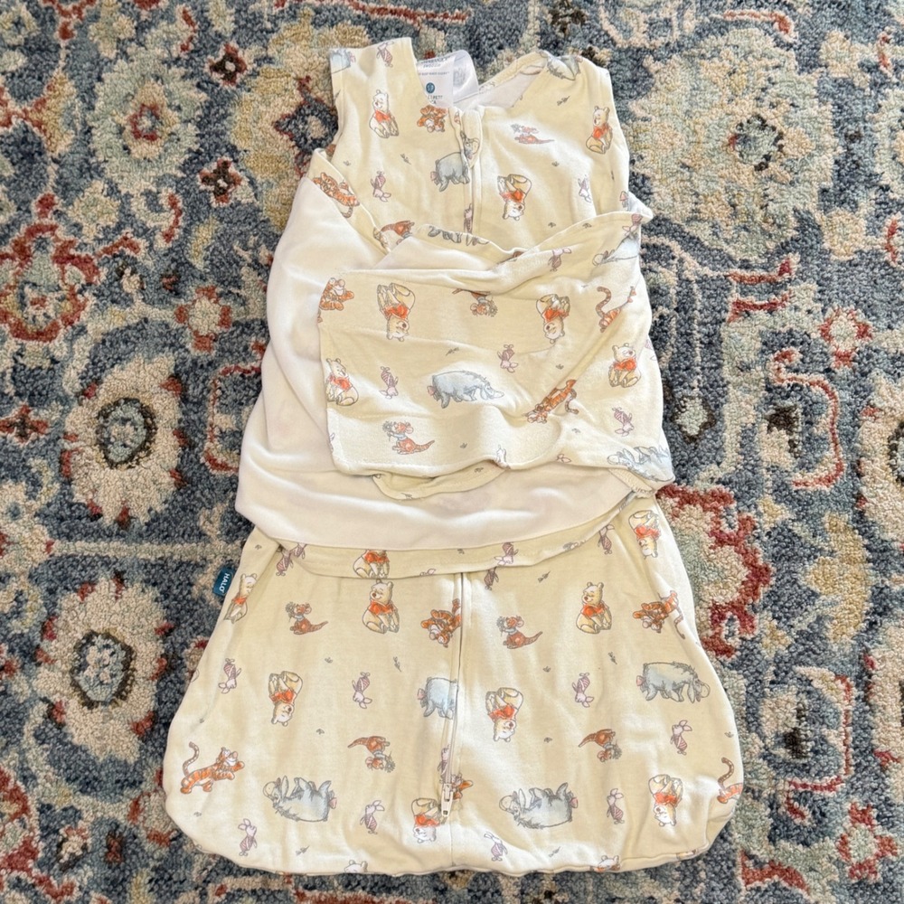 HALO SleepSack Swaddle Unisex Small Cream Winnie the Pooh Disney Cotton EUC
